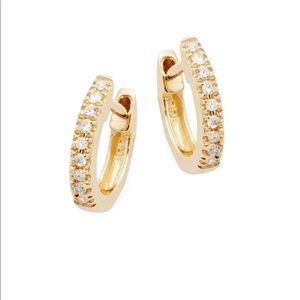 14k diamond Huggies - saks fifth avenue